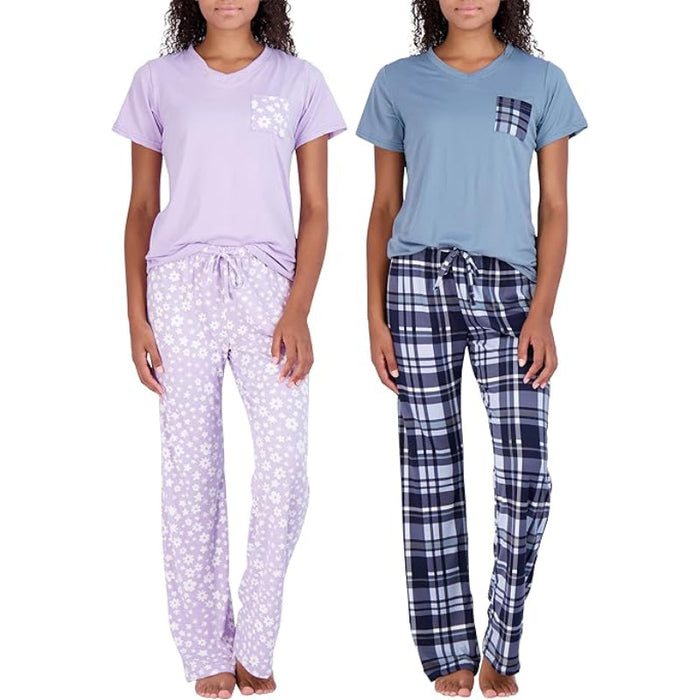 Pack Of 2 Pajama And Short Sleeve Tshirt Set