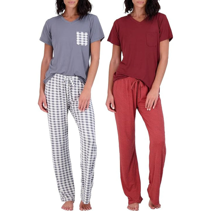 Pack Of 2 Pajama And Short Sleeve Tshirt Set