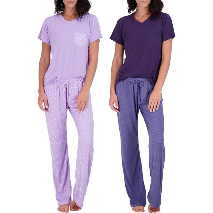 Pack Of 2 Pajama And Short Sleeve Tshirt Set