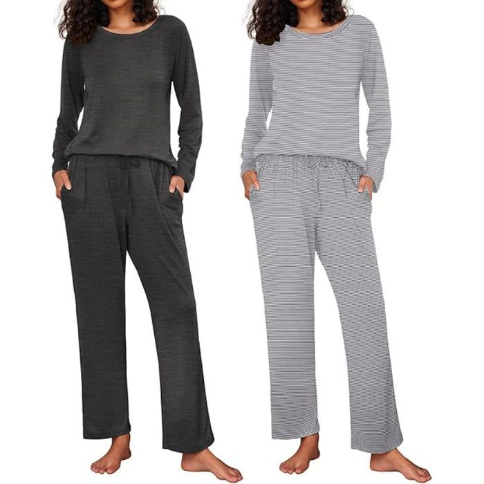 Pack Of 2 Long Sleeve Loungewear