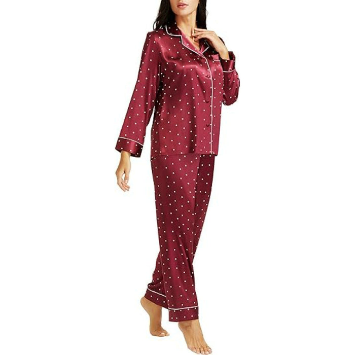 Versatile Patterned Satin Pajama Sets