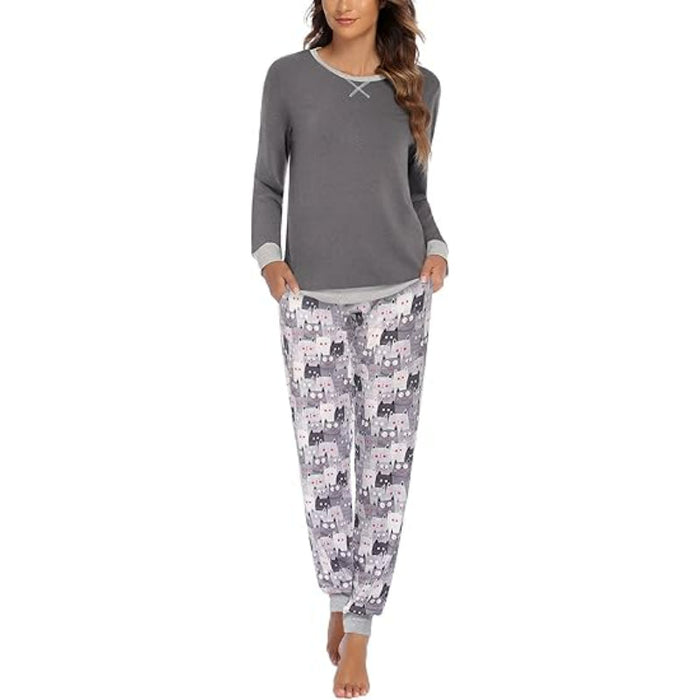 Abstract Printed Pajama Set