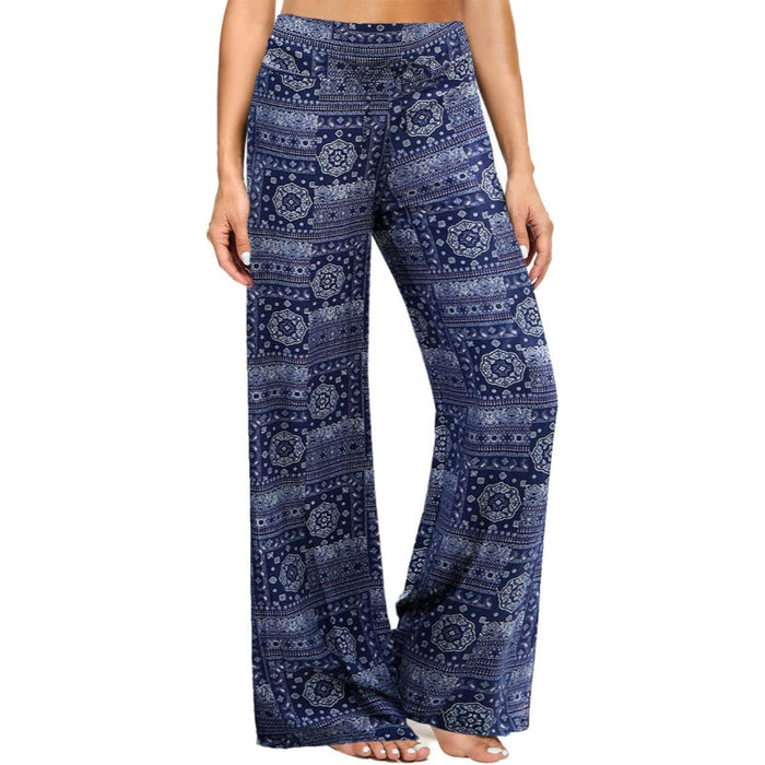 Abstract Drawstring Pajama Pants