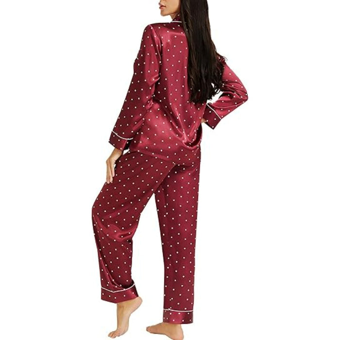 Versatile Patterned Satin Pajama Sets