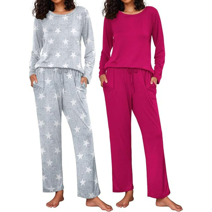 Pack Of 2 Long Sleeve Loungewear