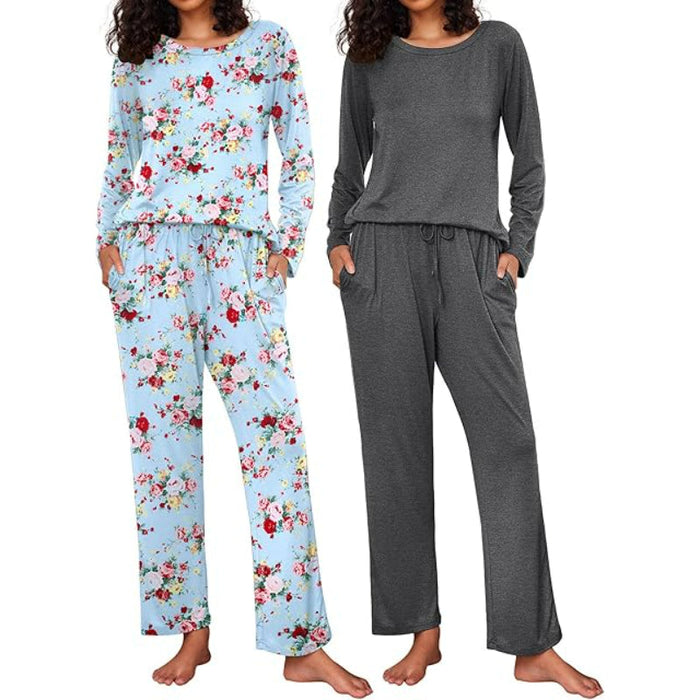 Pack Of 2 Long Sleeve Loungewear