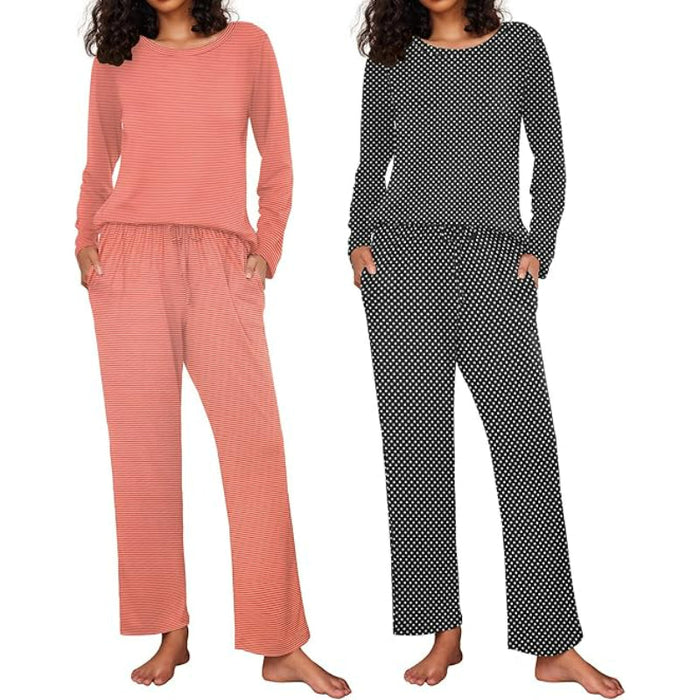 Pack Of 2 Long Sleeve Loungewear