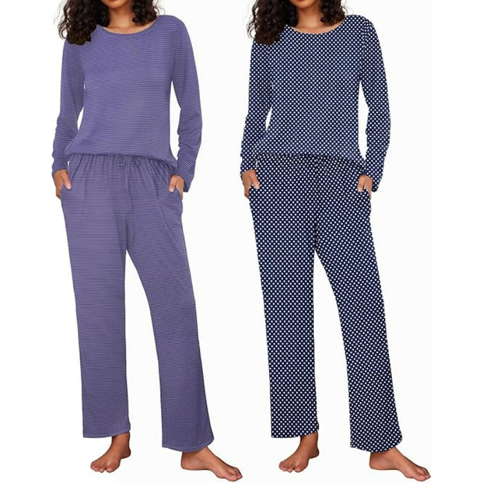 Pack Of 2 Long Sleeve Loungewear