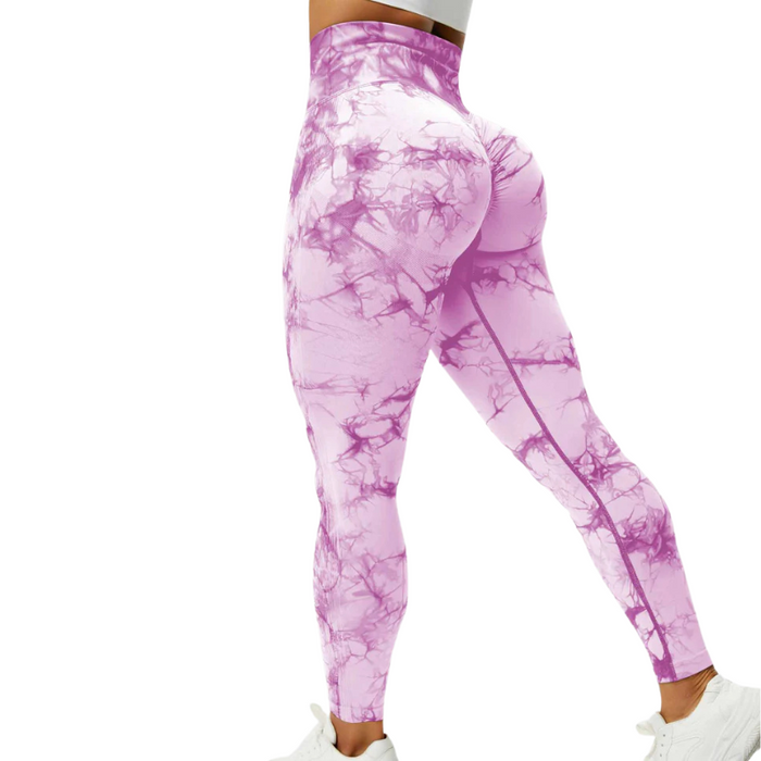 Workout Ready Leggings With Tie Dye Design