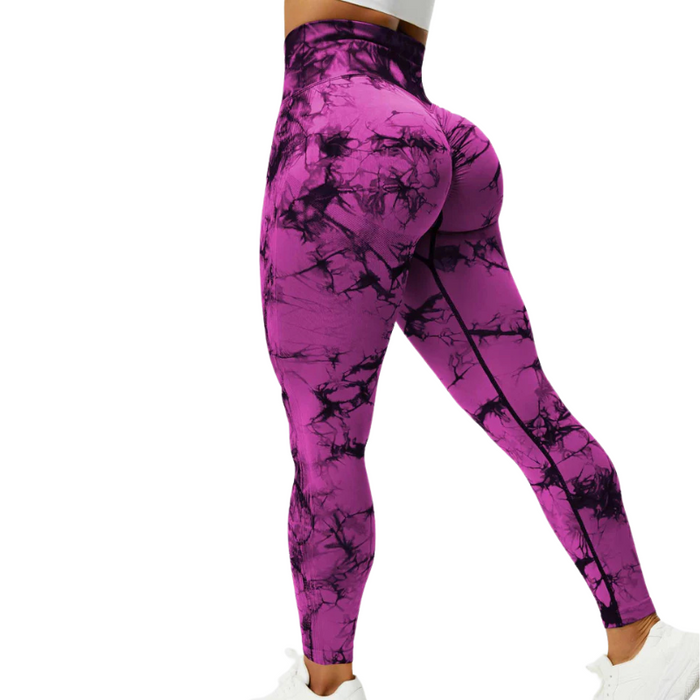 Workout Ready Leggings With Tie Dye Design