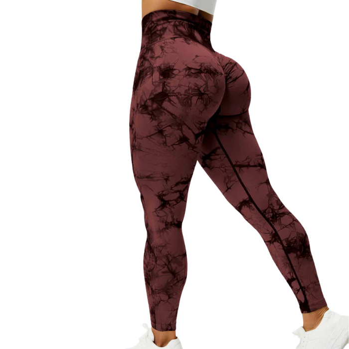 Workout Ready Leggings With Tie Dye Design