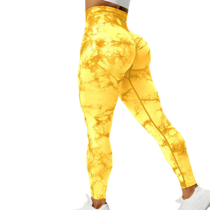 Workout Ready Leggings With Tie Dye Design