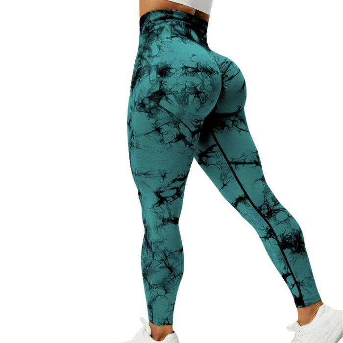 Workout Ready Leggings With Tie Dye Design