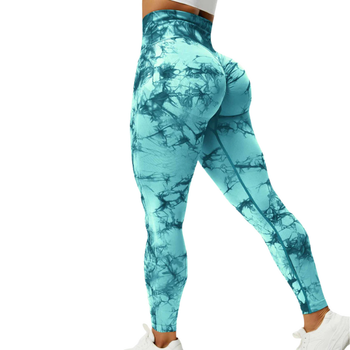 Workout Ready Leggings With Tie Dye Design