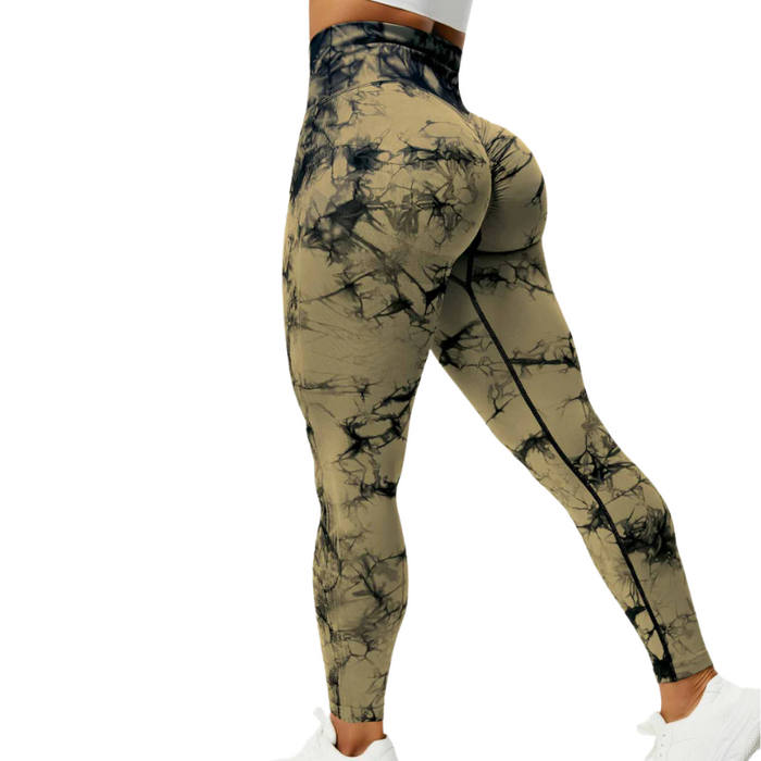 Workout Ready Leggings With Tie Dye Design