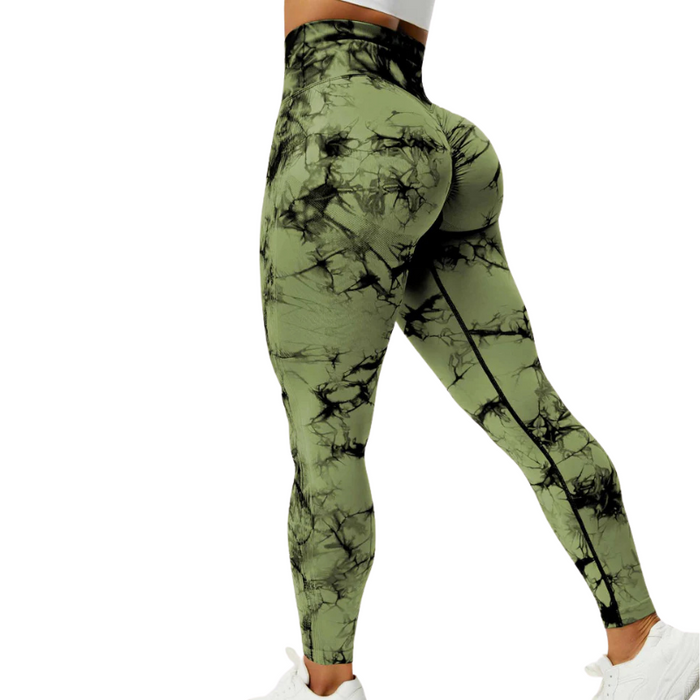 Workout Ready Leggings With Tie Dye Design