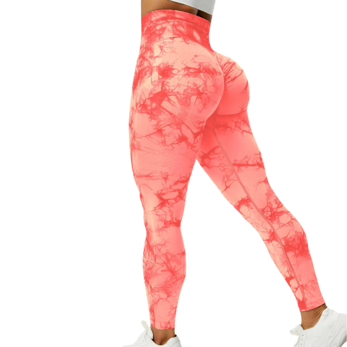 Workout Ready Leggings With Tie Dye Design