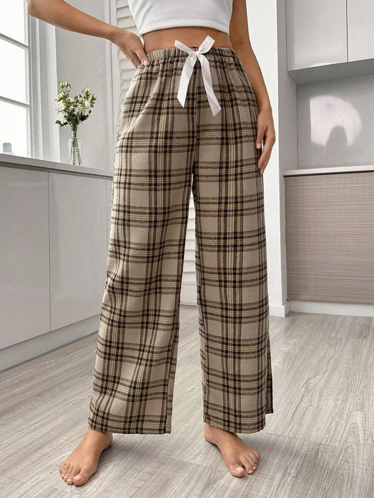 Plaid Print Pajama Pants