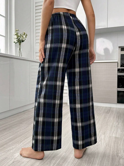 Plaid Print Pajama Pants