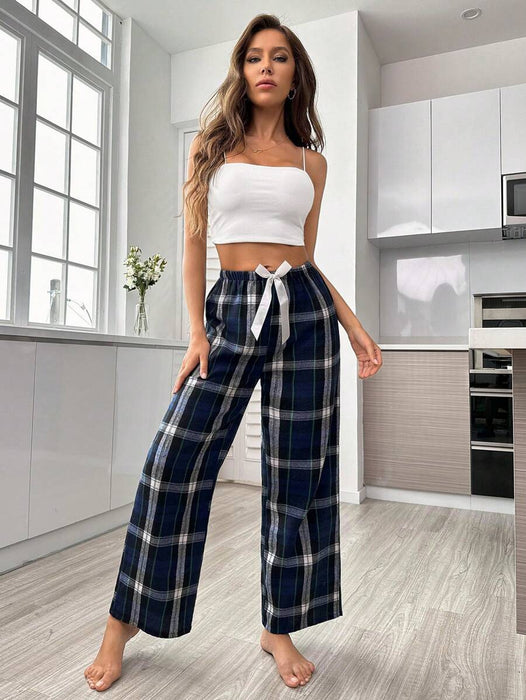 Plaid Print Pajama Pants