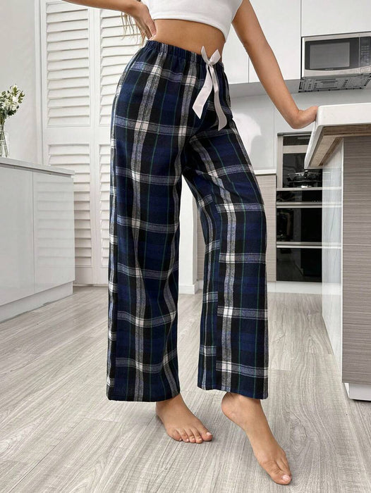 Plaid Print Pajama Pants