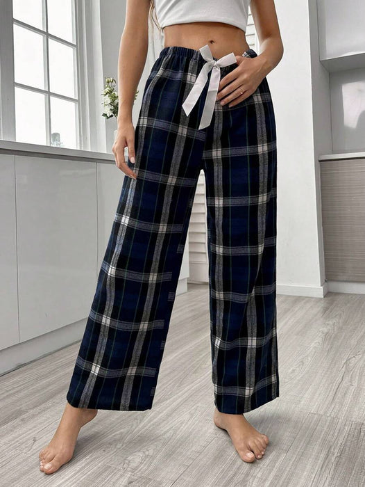 Plaid Print Pajama Pants