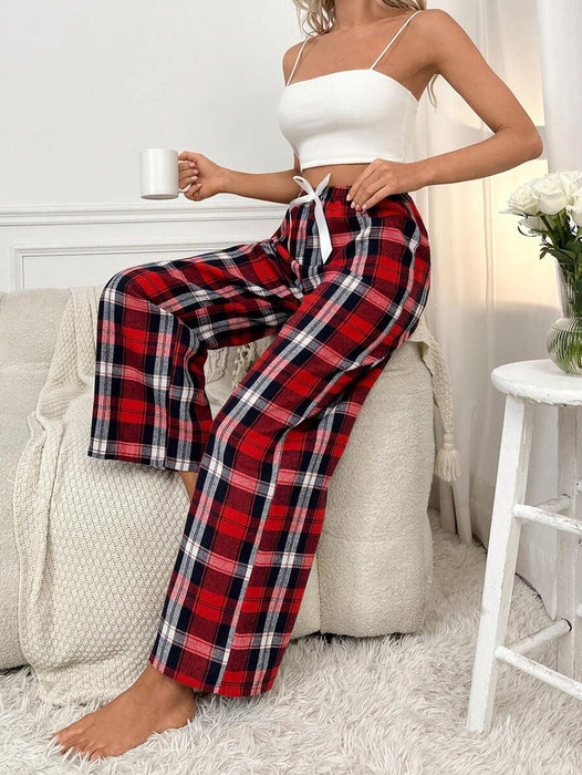 Plaid Print Pajama Pants