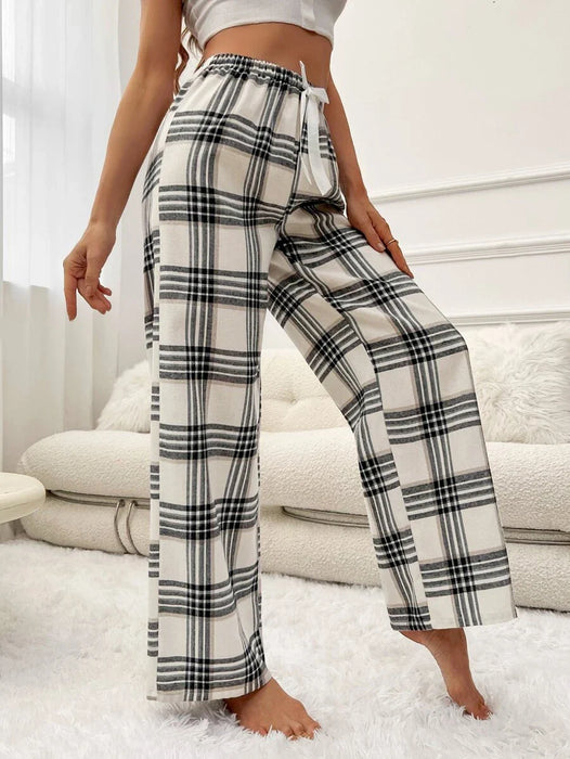 Plaid Print Pajama Pants