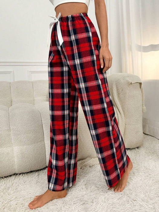 Plaid Print Pajama Pants