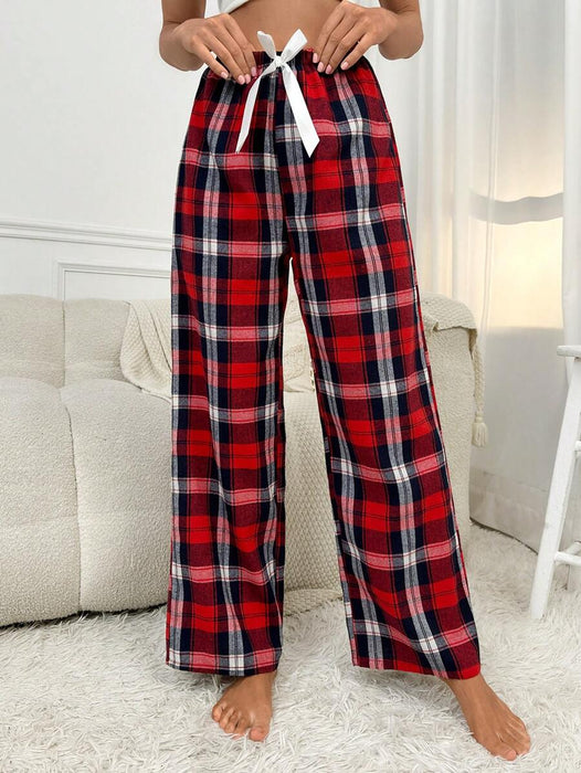 Plaid Print Pajama Pants