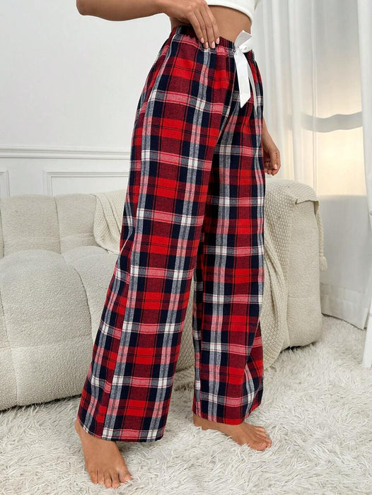 Plaid Print Pajama Pants