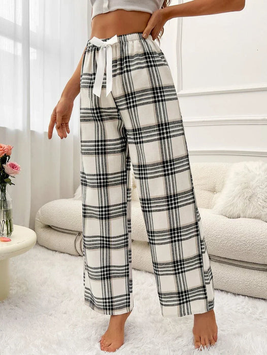 Plaid Print Pajama Pants