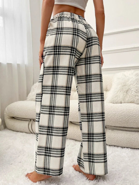 Plaid Print Pajama Pants