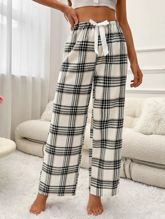 Plaid Print Pajama Pants