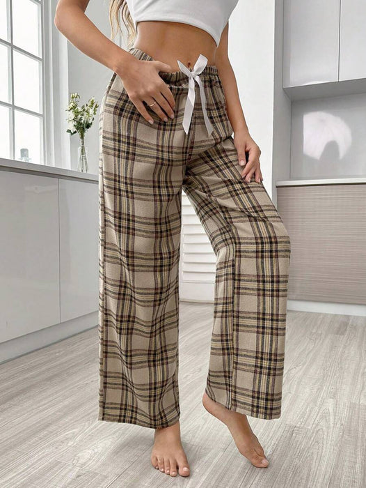 Plaid Print Pajama Pants