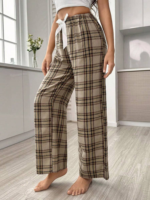 Plaid Print Pajama Pants