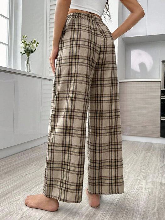 Plaid Print Pajama Pants