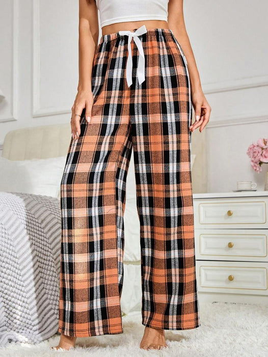 Plaid Print Pajama Pants