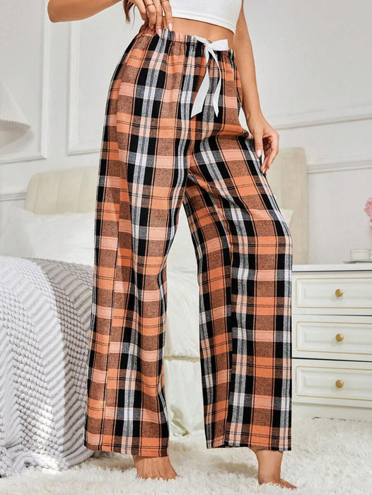 Plaid Print Pajama Pants