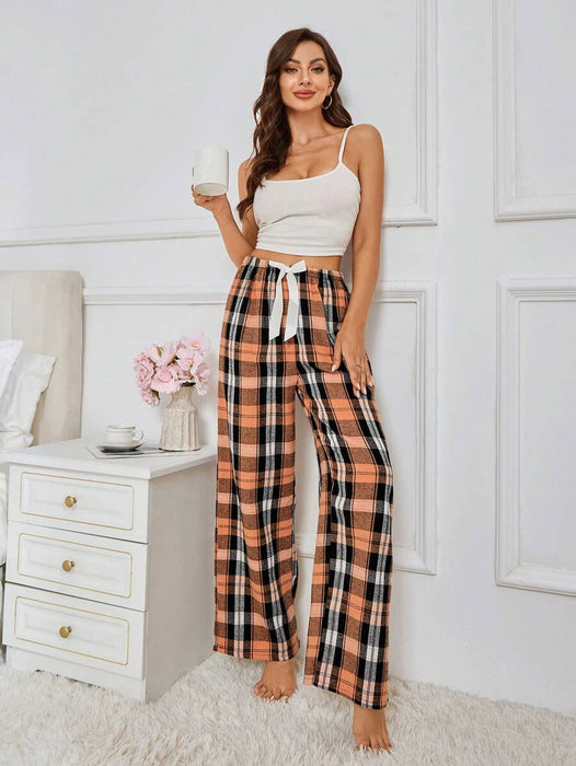 Plaid Print Pajama Pants