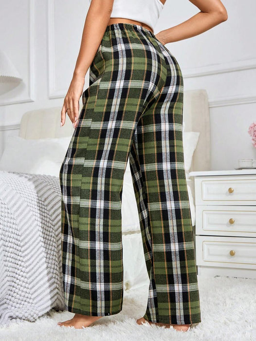 Plaid Print Pajama Pants