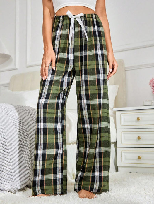 Plaid Print Pajama Pants