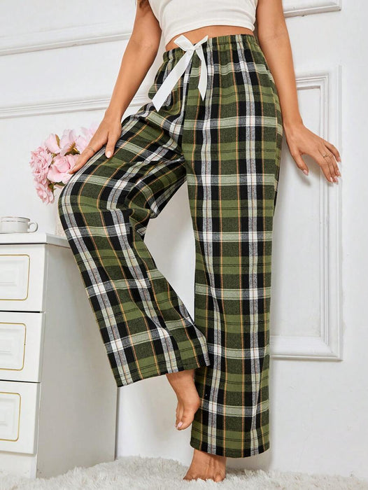 Plaid Print Pajama Pants