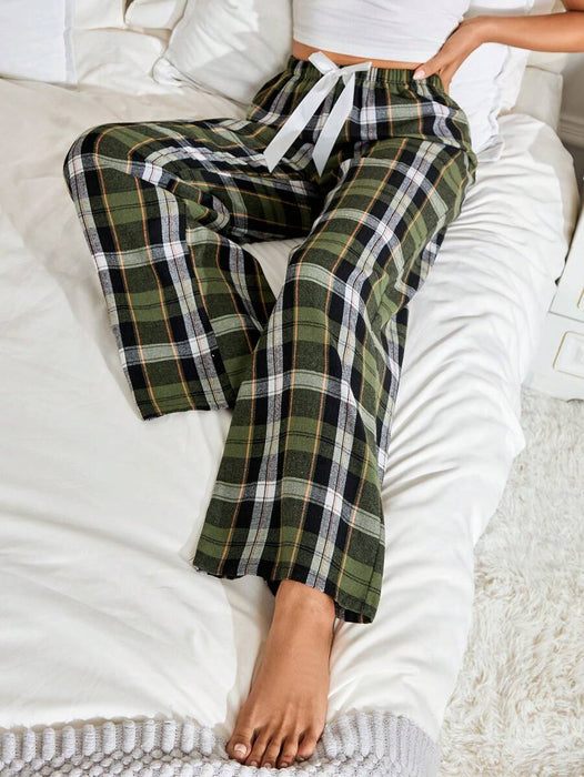 Plaid Print Pajama Pants