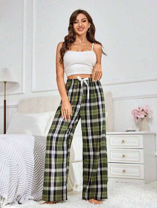 Plaid Print Pajama Pants