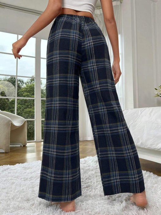 Plaid Print Pajama Pants