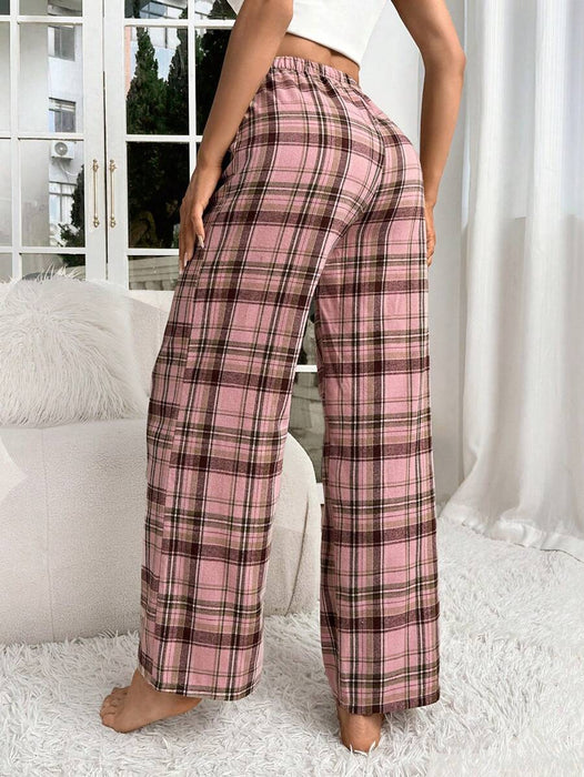 Plaid Print Pajama Pants