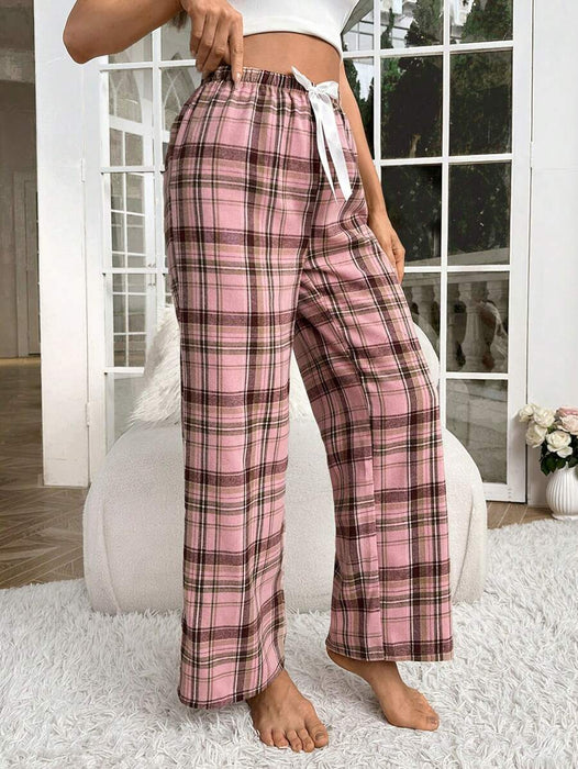 Plaid Print Pajama Pants