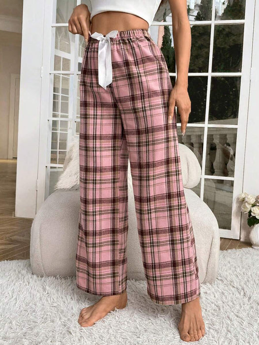 Plaid Print Pajama Pants