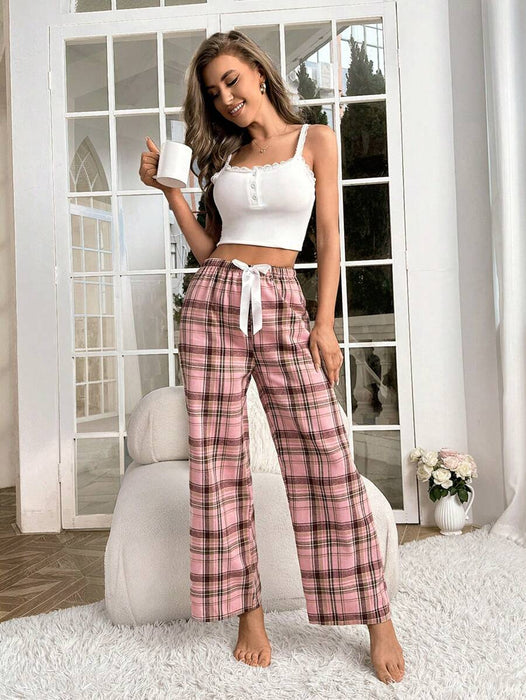 Plaid Print Pajama Pants